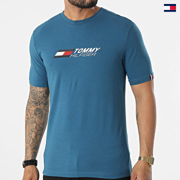 https://laboutiqueofficielle-res.cloudinary.com/image/upload/v1627647047/Desc/Watermark/5logo_tommyhilfiger_watermark.svg Tommy Sport - Tee Shirt Essentials Big Logo 2735 Bleu