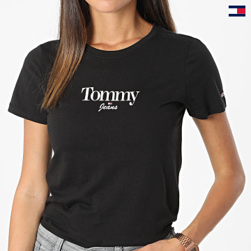 https://laboutiqueofficielle-res.cloudinary.com/image/upload/v1627647047/Desc/Watermark/5logo_tommyhilfiger_watermark.svg Tommy Jeans - Tee Shirt Femme Skinny Essential Logo 3696 Noir