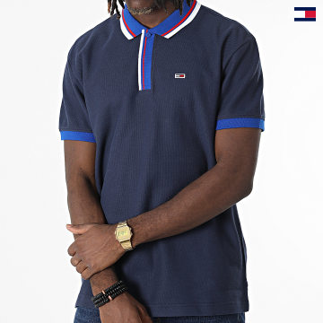 https://laboutiqueofficielle-res.cloudinary.com/image/upload/v1627647047/Desc/Watermark/5logo_tommyhilfiger_watermark.svg Tommy Jeans - Polo Manches Courtes Tipped Honeycomb 4100 Bleu Marine