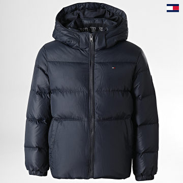 https://laboutiqueofficielle-res.cloudinary.com/image/upload/v1627647047/Desc/Watermark/5logo_tommyhilfiger_watermark.svg Tommy Hilfiger - Doudoune Capuche Enfant Essential 7517 Bleu Marine