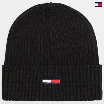https://laboutiqueofficielle-res.cloudinary.com/image/upload/v1627647047/Desc/Watermark/5logo_tommyhilfiger_watermark.svg Tommy Jeans - Bonnet Flag Rib 0390 Noir