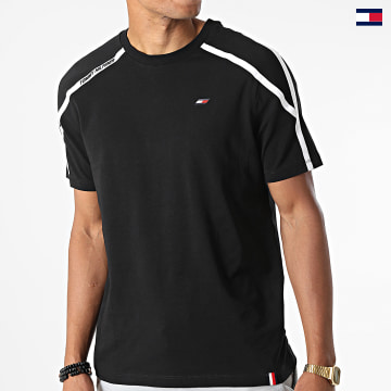 https://laboutiqueofficielle-res.cloudinary.com/image/upload/v1627647047/Desc/Watermark/5logo_tommyhilfiger_watermark.svg Tommy Sport - Tee Shirt A Bandes Trim 7573 Noir