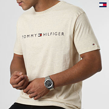 https://laboutiqueofficielle-res.cloudinary.com/image/upload/v1627647047/Desc/Watermark/5logo_tommyhilfiger_watermark.svg Tommy Hilfiger - Tee Shirt 1434 Beige Chiné