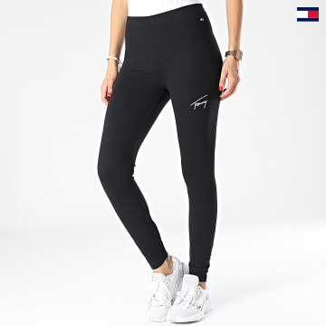 https://laboutiqueofficielle-res.cloudinary.com/image/upload/v1627647047/Desc/Watermark/5logo_tommyhilfiger_watermark.svg Tommy Jeans - Legging Femme Signature 3758 Noir
