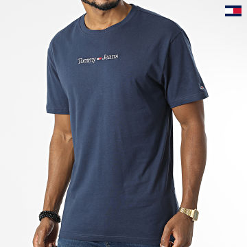 https://laboutiqueofficielle-res.cloudinary.com/image/upload/v1627647047/Desc/Watermark/5logo_tommyhilfiger_watermark.svg Tommy Jeans - Tee Shirt Classic Linear 4984 Bleu Marine