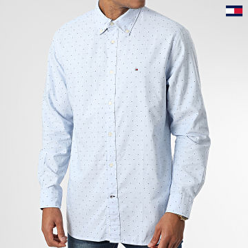https://laboutiqueofficielle-res.cloudinary.com/image/upload/v1627647047/Desc/Watermark/5logo_tommyhilfiger_watermark.svg Tommy Hilfiger - Chemise Manches Longues Classic Oxford 8325 Bleu Clair