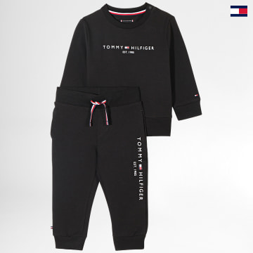 https://laboutiqueofficielle-res.cloudinary.com/image/upload/v1627647047/Desc/Watermark/5logo_tommyhilfiger_watermark.svg Tommy Hilfiger - Ensemble De Survetement Enfant 1485 Noir