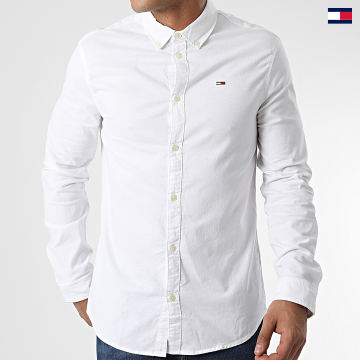 https://laboutiqueofficielle-res.cloudinary.com/image/upload/v1627647047/Desc/Watermark/5logo_tommyhilfiger_watermark.svg Tommy Jeans - Chemise Manches Longues Slim Stretch 9594 Blanc