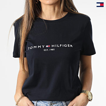 https://laboutiqueofficielle-res.cloudinary.com/image/upload/v1627647047/Desc/Watermark/5logo_tommyhilfiger_watermark.svg Tommy Hilfiger - Tee Shirt Femme Heritage 1999 Bleu Marine