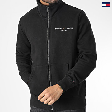 https://laboutiqueofficielle-res.cloudinary.com/image/upload/v1627647047/Desc/Watermark/5logo_tommyhilfiger_watermark.svg Tommy Hilfiger - Veste Zippée Tommy Logo 9327 Noir
