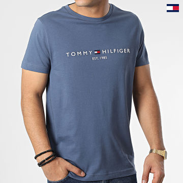 https://laboutiqueofficielle-res.cloudinary.com/image/upload/v1627647047/Desc/Watermark/5logo_tommyhilfiger_watermark.svg Tommy Hilfiger - Tee Shirt Tommy Logo 1797 Bleu