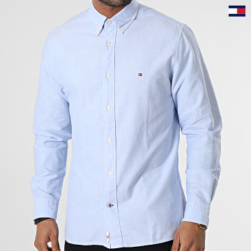 https://laboutiqueofficielle-res.cloudinary.com/image/upload/v1627647047/Desc/Watermark/5logo_tommyhilfiger_watermark.svg Tommy Hilfiger - Chemise Manches Longues Heavy Oxford Solid 9167 Bleu Clair