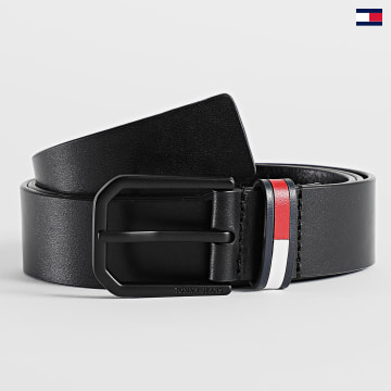 https://laboutiqueofficielle-res.cloudinary.com/image/upload/v1627647047/Desc/Watermark/5logo_tommyhilfiger_watermark.svg Tommy Jeans - Ceinture Elevated Flag Leather 8570 Noir