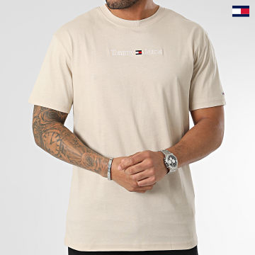 https://laboutiqueofficielle-res.cloudinary.com/image/upload/v1627647047/Desc/Watermark/5logo_tommyhilfiger_watermark.svg Tommy Jeans - Tee Shirt Classic Linear 4984 Beige