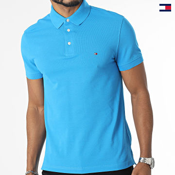 https://laboutiqueofficielle-res.cloudinary.com/image/upload/v1627647047/Desc/Watermark/5logo_tommyhilfiger_watermark.svg Tommy Hilfiger - Polo Manches Courtes 1985 Slim 7771 Bleu Clair