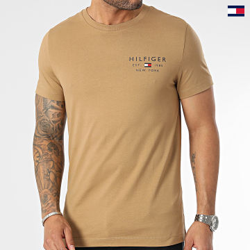 https://laboutiqueofficielle-res.cloudinary.com/image/upload/v1627647047/Desc/Watermark/5logo_tommyhilfiger_watermark.svg Tommy Hilfiger - Tee Shirt Brand Love Small Logo 0033 Camel