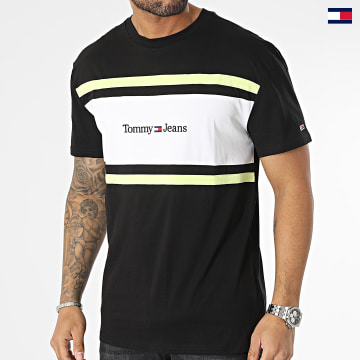 https://laboutiqueofficielle-res.cloudinary.com/image/upload/v1627647047/Desc/Watermark/5logo_tommyhilfiger_watermark.svg Tommy Jeans - Tee Shirt Classic Linear Cut And Sew 6313 Noir