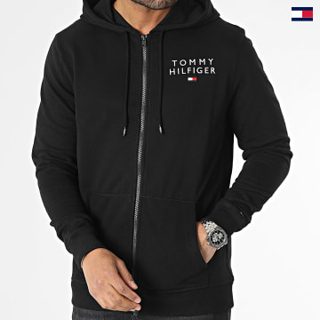 https://laboutiqueofficielle-res.cloudinary.com/image/upload/v1627647047/Desc/Watermark/5logo_tommyhilfiger_watermark.svg Tommy Hilfiger - Sweat Zippé Capuche 2879 Noir