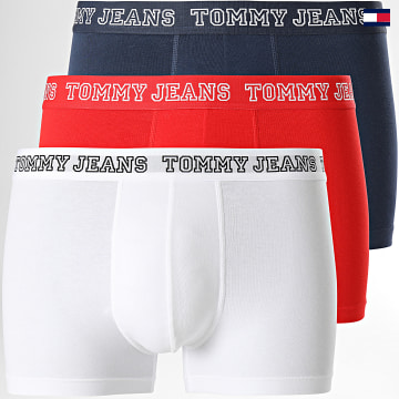 https://laboutiqueofficielle-res.cloudinary.com/image/upload/v1627647047/Desc/Watermark/5logo_tommyhilfiger_watermark.svg Tommy Jeans - Lot De 3 Boxers Varsity Essentials 2850 Blanc Rouge Bleu Marine