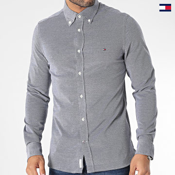 https://laboutiqueofficielle-res.cloudinary.com/image/upload/v1627647047/Desc/Watermark/5logo_tommyhilfiger_watermark.svg Tommy Hilfiger - Chemise Manches Longues 1985 Knitted 0675 Bleu Marine Chiné