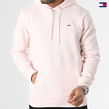 https://laboutiqueofficielle-res.cloudinary.com/image/upload/v1627647047/Desc/Watermark/5logo_tommyhilfiger_watermark.svg Tommy Jeans - Sweat Capuche Reg Solid 6382 Rose Clair