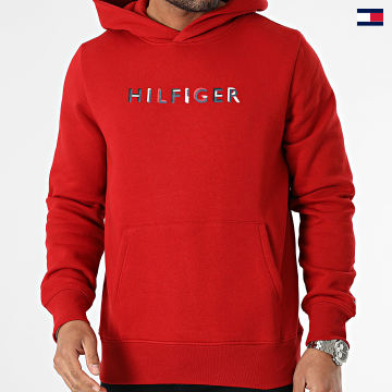 https://laboutiqueofficielle-res.cloudinary.com/image/upload/v1627647047/Desc/Watermark/5logo_tommyhilfiger_watermark.svg Tommy Hilfiger - Sweat Capuche Rwb Hilfiger 2014 Rouge