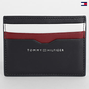 https://laboutiqueofficielle-res.cloudinary.com/image/upload/v1627647047/Desc/Watermark/5logo_tommyhilfiger_watermark.svg Tommy Hilfiger - Porte-cartes Central Smooth 1753 Bleu Marine