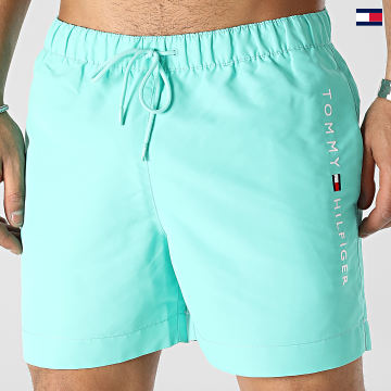 https://laboutiqueofficielle-res.cloudinary.com/image/upload/v1627647047/Desc/Watermark/5logo_tommyhilfiger_watermark.svg Tommy Hilfiger - Short De Bain Medium Drawstring 2885 Vert