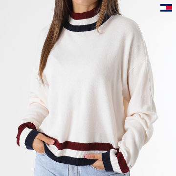 https://laboutiqueofficielle-res.cloudinary.com/image/upload/v1627647047/Desc/Watermark/5logo_tommyhilfiger_watermark.svg Tommy Hilfiger - Pull Femme GS Wool Cashmere 9536 Beige