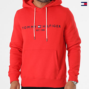 https://laboutiqueofficielle-res.cloudinary.com/image/upload/v1627647047/Desc/Watermark/5logo_tommyhilfiger_watermark.svg Tommy Hilfiger - Sweat Capuche Logo 1599 Rouge