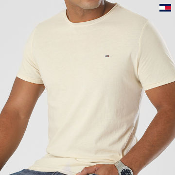 https://laboutiqueofficielle-res.cloudinary.com/image/upload/v1627647047/Desc/Watermark/5logo_tommyhilfiger_watermark.svg Tommy Jeans - Tee Shirt Slim Jaspe 9586 Beige