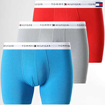 https://laboutiqueofficielle-res.cloudinary.com/image/upload/v1627647047/Desc/Watermark/5logo_tommyhilfiger_watermark.svg Tommy Hilfiger - Lot De 3 Boxers 2941 Gris Rouge Bleu Clair