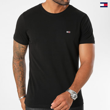 https://laboutiqueofficielle-res.cloudinary.com/image/upload/v1627647047/Desc/Watermark/5logo_tommyhilfiger_watermark.svg Tommy Jeans - Tee Shirt Slim Jersey Noir