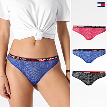 https://laboutiqueofficielle-res.cloudinary.com/image/upload/v1627647047/Desc/Watermark/5logo_tommyhilfiger_watermark.svg Tommy Jeans - Lot De 3 Strings Femme 4714 Noir Bleu Rose