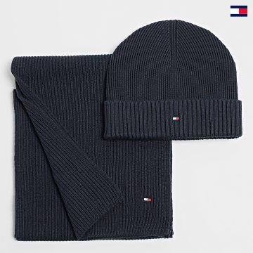 https://laboutiqueofficielle-res.cloudinary.com/image/upload/v1627647047/Desc/Watermark/5logo_tommyhilfiger_watermark.svg Tommy Hilfiger - Lot Echarpe Et Bonnet Flag 1624 Bleu Marine