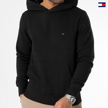 https://laboutiqueofficielle-res.cloudinary.com/image/upload/v1627647047/Desc/Watermark/5logo_tommyhilfiger_watermark.svg Tommy Hilfiger - Sweat Capuche Flag Logo 4266 Noir