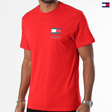 https://laboutiqueofficielle-res.cloudinary.com/image/upload/v1627647047/Desc/Watermark/5logo_tommyhilfiger_watermark.svg Tommy Jeans - Tee Shirt Slim Essential Flag 8263 Rouge