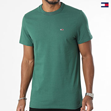https://laboutiqueofficielle-res.cloudinary.com/image/upload/v1627647047/Desc/Watermark/5logo_tommyhilfiger_watermark.svg Tommy Jeans - Tee Shirt Classic Jersey 9598 Vert