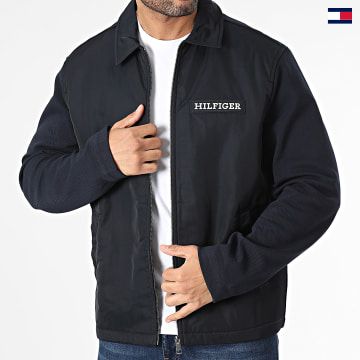 https://laboutiqueofficielle-res.cloudinary.com/image/upload/v1627647047/Desc/Watermark/5logo_tommyhilfiger_watermark.svg Tommy Hilfiger - Veste Zippée Monotype 3654 Bleu Marine