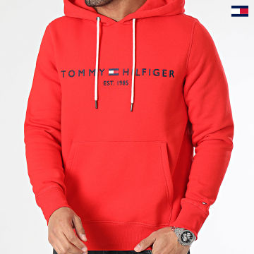 https://laboutiqueofficielle-res.cloudinary.com/image/upload/v1627647047/Desc/Watermark/5logo_tommyhilfiger_watermark.svg Tommy Hilfiger - Sweat Capuche Tommy Logo 1599 Rouge