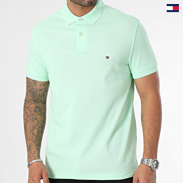 https://laboutiqueofficielle-res.cloudinary.com/image/upload/v1627647047/Desc/Watermark/5logo_tommyhilfiger_watermark.svg Tommy Hilfiger - Polo Manches Courtes Regular Polo 1985 7770 Vert Clair