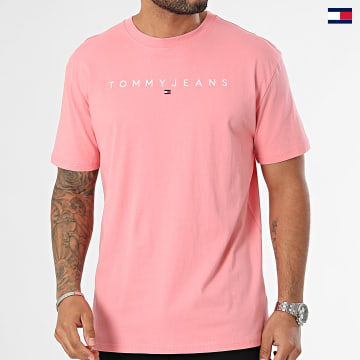 https://laboutiqueofficielle-res.cloudinary.com/image/upload/v1627647047/Desc/Watermark/5logo_tommyhilfiger_watermark.svg Tommy Jeans - Tee Shirt Reg Linear Logo 7993 Rose