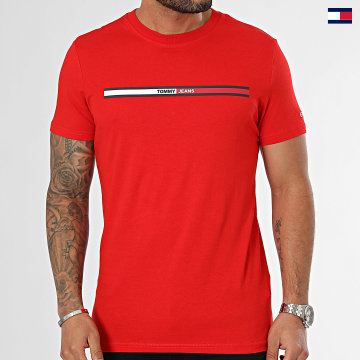 https://laboutiqueofficielle-res.cloudinary.com/image/upload/v1627647047/Desc/Watermark/5logo_tommyhilfiger_watermark.svg Tommy Jeans - Tee Shirt Essential Flag 3509 Rouge