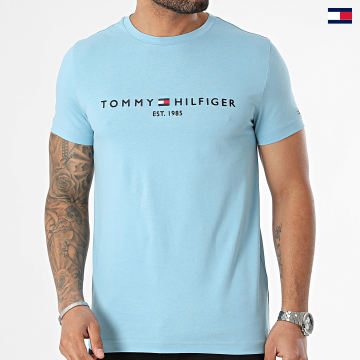 https://laboutiqueofficielle-res.cloudinary.com/image/upload/v1627647047/Desc/Watermark/5logo_tommyhilfiger_watermark.svg Tommy Hilfiger - Tee Shirt Logo 1797 Bleu Clair