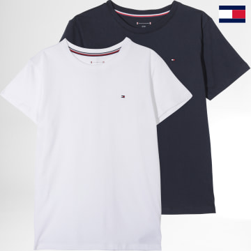 https://laboutiqueofficielle-res.cloudinary.com/image/upload/v1627647047/Desc/Watermark/7logo_tommy_hilfiger.svg Tommy Hilfiger - Lot De 2 Tee Shirts Basic 0310 Noir Blanc