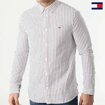 https://laboutiqueofficielle-res.cloudinary.com/image/upload/v1627647047/Desc/Watermark/7logo_tommy_hilfiger.svg Tommy Hilfiger - Chemise Manches Longues A Rayures Casual Stripe 3042 Blanc