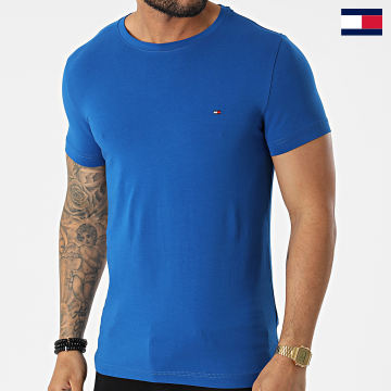 https://laboutiqueofficielle-res.cloudinary.com/image/upload/v1627647047/Desc/Watermark/7logo_tommy_hilfiger.svg Tommy Hilfiger - Tee Shirt Stretch Slim Fit 0800 Bleu Roi