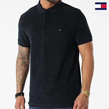https://laboutiqueofficielle-res.cloudinary.com/image/upload/v1627647047/Desc/Watermark/7logo_tommy_hilfiger.svg Tommy Hilfiger - Polo A Manches Courtes Micro Towelling 5686 Bleu Marine