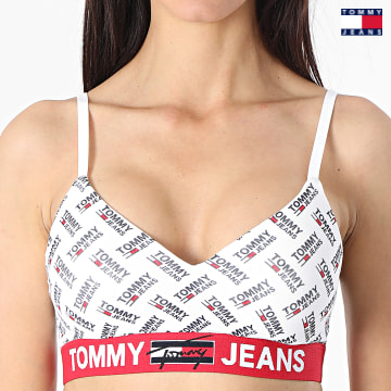https://laboutiqueofficielle-res.cloudinary.com/image/upload/v1627651009/Desc/Watermark/3logo_tommy_jeans.svg Tommy Jeans - Soutien-Gorge Femme Triangle Print 2729 Blanc Rouge