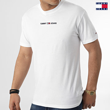 https://laboutiqueofficielle-res.cloudinary.com/image/upload/v1627651009/Desc/Watermark/3logo_tommy_jeans.svg Tommy Jeans - Tee Shirt Small Text 9701 Blanc